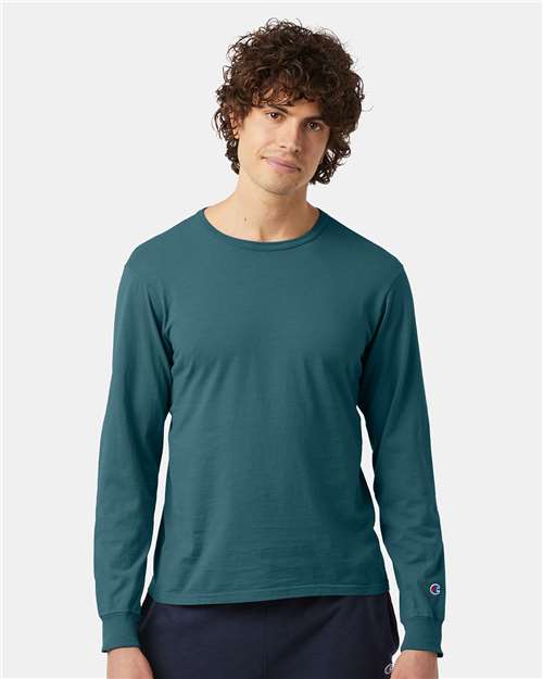 Custom Embroidered Champion Garment-Dyed Long Sleeve T-Shirt CD200