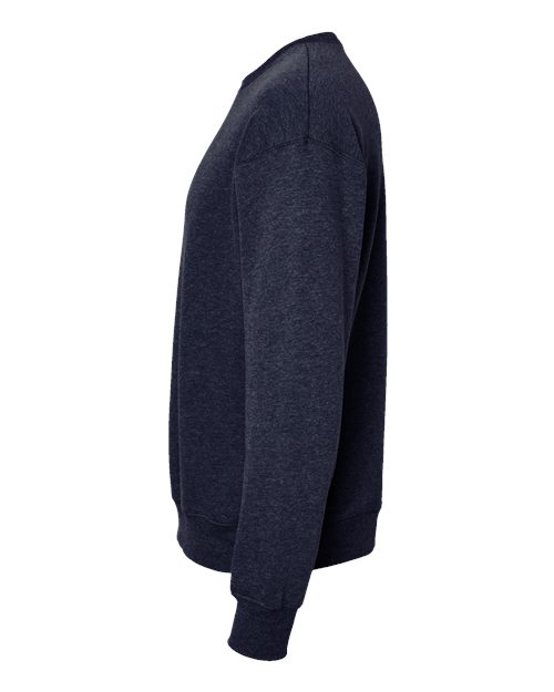 BELLA + CANVAS Sponge Fleece Drop Shoulder Crewneck Sweatshirt 3945 Heather Navy
