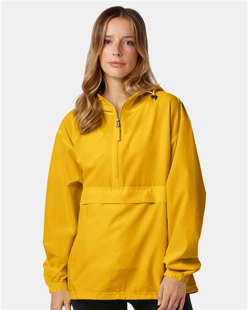 Custom Embroidered Champion Hooded Packable Quarter-Zip Jacket CO200
