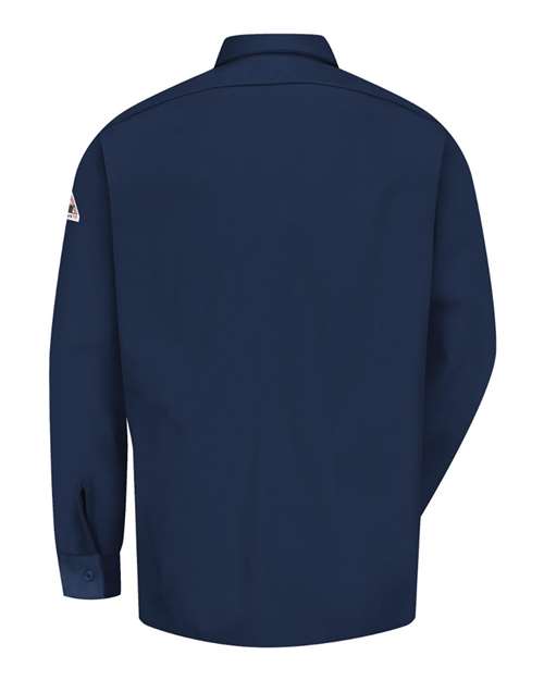 Custom EmbroideredBulwark Men's Tall Work Shirt - EXCEL FR ComforTouch 8626 Navy