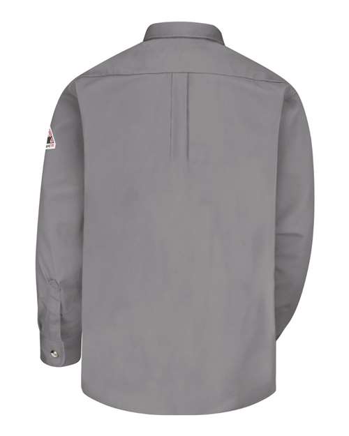 Custom EmbroideredBulwark Men's Tall Dress Uniform Shirt - Excel FR ComforTouch - 7 oz. 8624 Silver Grey