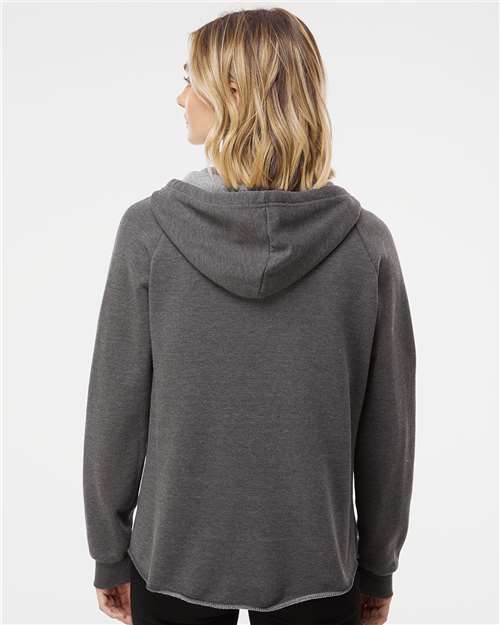 Independent Trading Co. Women's California Wave Wash Full-Zip Hooded Sweatshirt PRM2500Z Custom Embroidered Business Logo