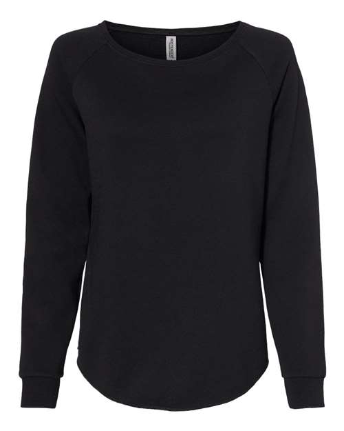 Independent Trading Co. Women's California Wave Wash Crewneck Sweatshirt PRM2000 Custom Embroidered Business Logo