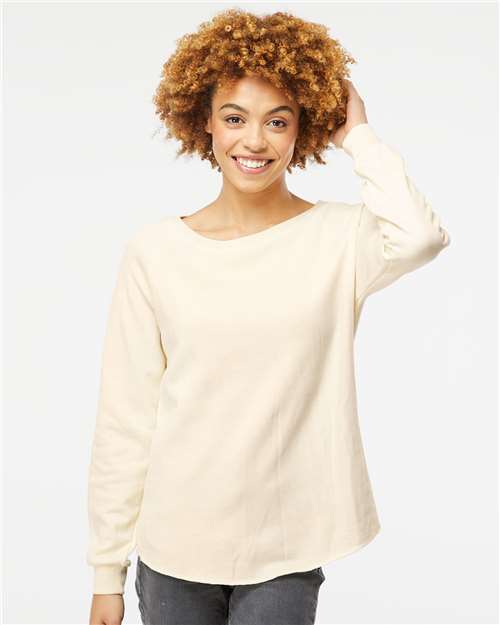 Custom Embroidered Independent Trading Co. Women's California Wave Wash Crewneck Sweatshirt PRM2000