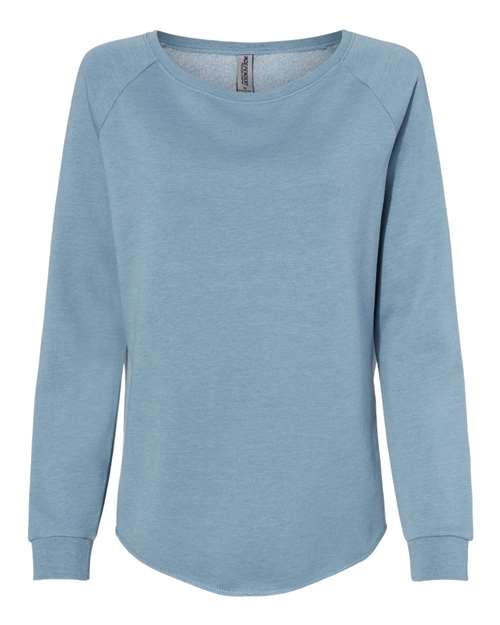 Independent Trading Co. Women's California Wave Wash Crewneck Sweatshirt PRM2000 Custom Embroidered Business Logo