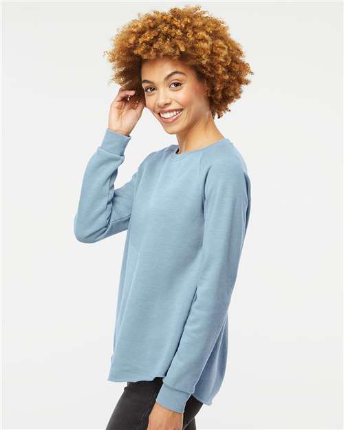 Independent Trading Co. Women's California Wave Wash Crewneck Sweatshirt PRM2000 Custom Embroidered Business Logo