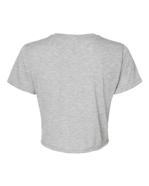 BELLA + CANVAS Women’s Flowy Crop Tee 8882 Custom Embroidered Business Logo