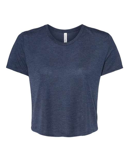 BELLA + CANVAS Women’s Flowy Crop Tee 8882 Custom Embroidered Business Logo