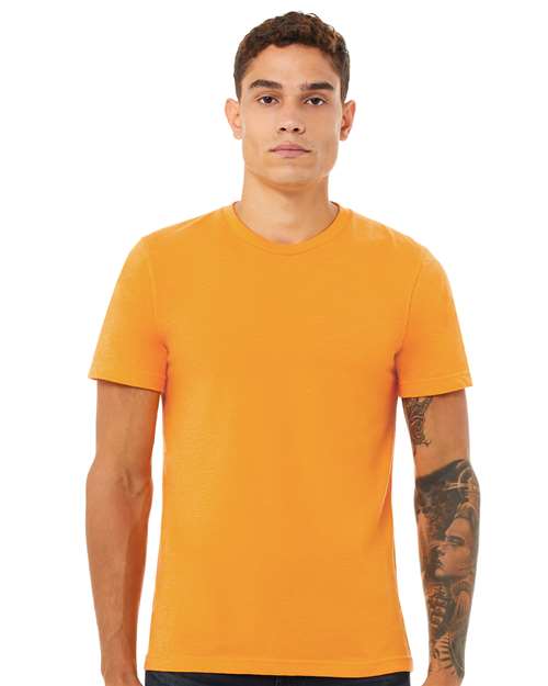 Custom Embroidered BELLA + CANVAS CVC Jersey Tee 3001CVC Heather Marmalade