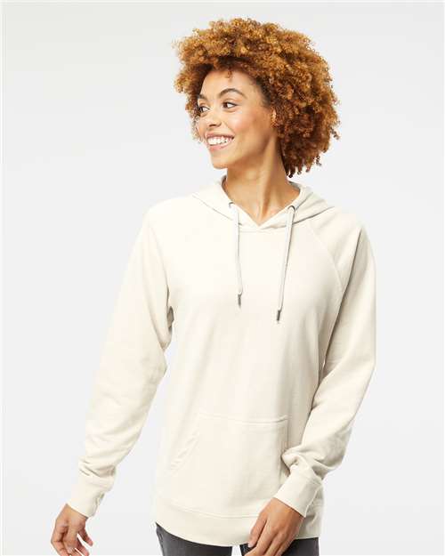 Custom Embroidered Independent Trading Co. Icon Lightweight Loopback Terry Hooded Sweatshirt SS1000