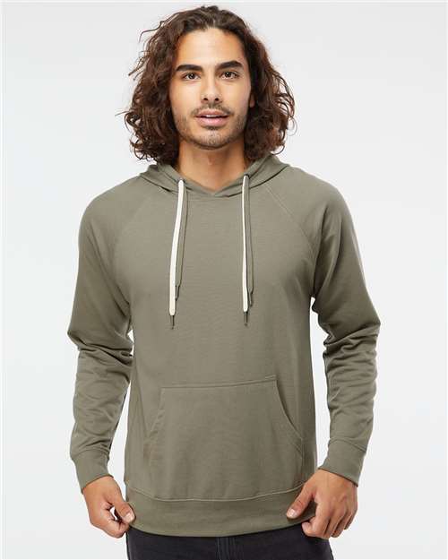 Custom Embroidered Independent Trading Co. Icon Lightweight Loopback Terry Hooded Sweatshirt SS1000