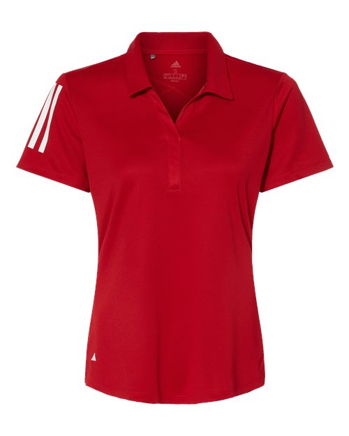 Adidas Women's Floating 3-Stripes Polo A481 Custom Embroidered Business Logo