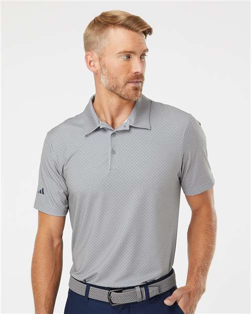 Custom Embroidered Adidas Diamond Dot Print Polo A498