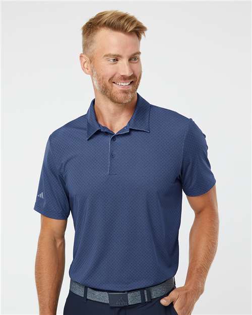 Custom Embroidered Adidas Diamond Dot Print Polo A498