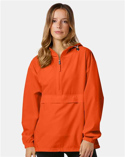 Custom Embroidered Champion Hooded Packable Quarter-Zip Jacket CO200