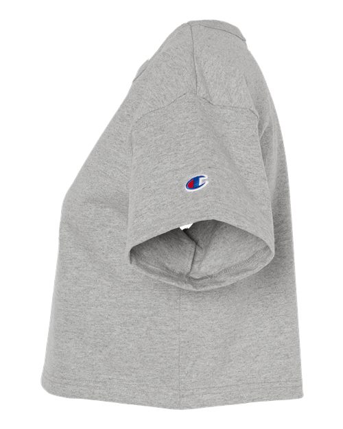 Champion Women's Heritage Jersey Crop T-Shirt T453W Custom Embroidered Business Logo