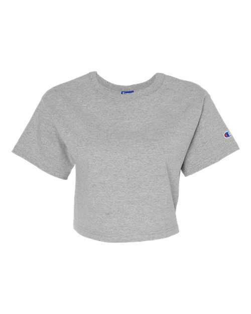 Champion Women's Heritage Jersey Crop T-Shirt T453W Custom Embroidered Business Logo