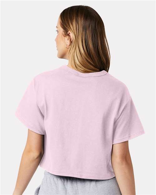 Champion Women's Heritage Jersey Crop T-Shirt T453W Custom Embroidered Business Logo