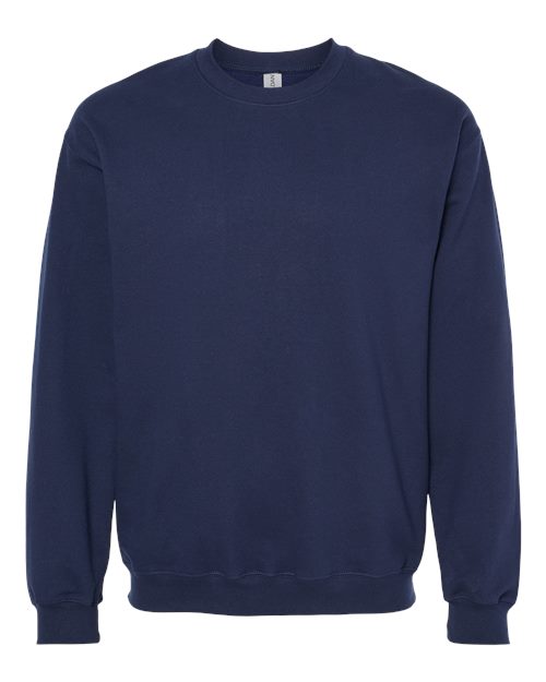 Gildan Softstyle® Midweight Crewneck Sweatshirt SF000 Navy Custom Embroidered Business Logo