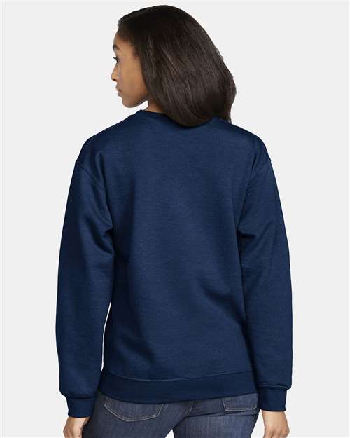 Gildan Softstyle® Midweight Crewneck Sweatshirt SF000 Navy Custom Embroidered Business Logo