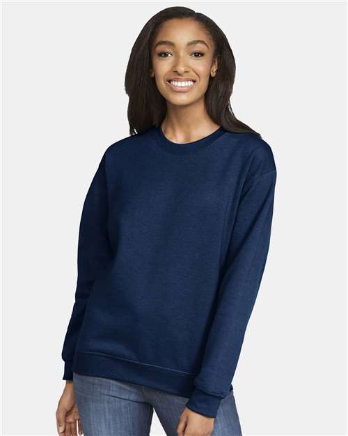 Custom Embroidered Gildan Softstyle® Midweight Crewneck Sweatshirt SF000 Navy