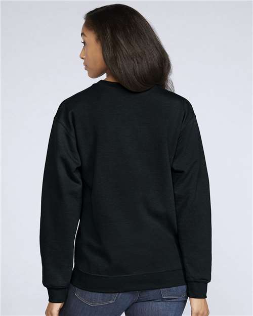Gildan Softstyle® Midweight Crewneck Sweatshirt SF000 Black Custom Embroidered Business Logo