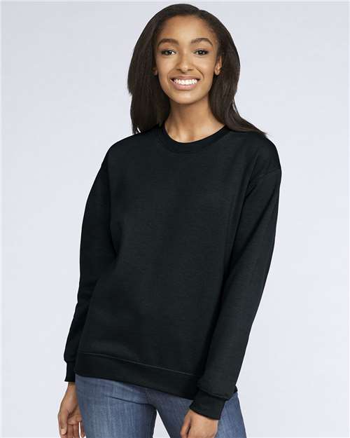 Custom Embroidered Gildan Softstyle® Midweight Crewneck Sweatshirt SF000 Black