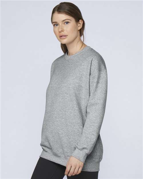Gildan Softstyle® Midweight Crewneck Sweatshirt SF000 Sport Grey Custom Embroidered Business Logo