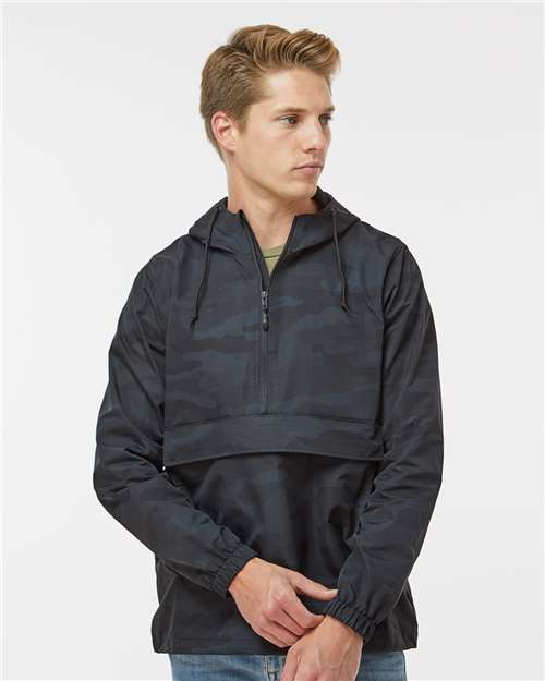 Custom Embroidered Independent Trading Co. Nylon Anorak EXP94NAW