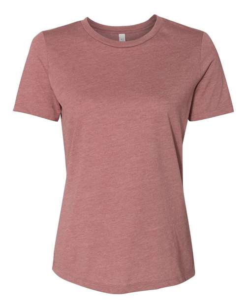 BELLA + CANVAS Women’s Relaxed Fit Heather CVC Tee 6400CVC Custom Embroidered Business Logo
