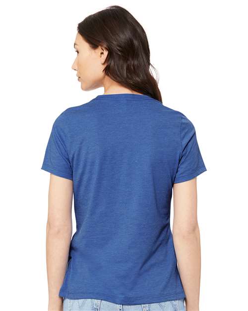 BELLA + CANVAS Women’s Relaxed Fit Heather CVC Tee 6400CVC Custom Embroidered Business Logo