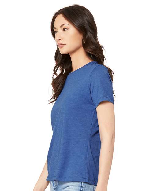 BELLA + CANVAS Women’s Relaxed Fit Heather CVC Tee 6400CVC Custom Embroidered Business Logo