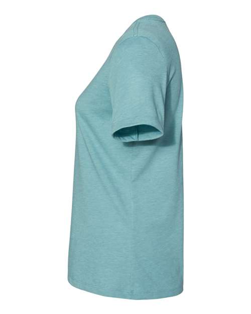 BELLA + CANVAS Women’s Relaxed Fit Heather CVC Tee 6400CVC Heather Blue Lagoon