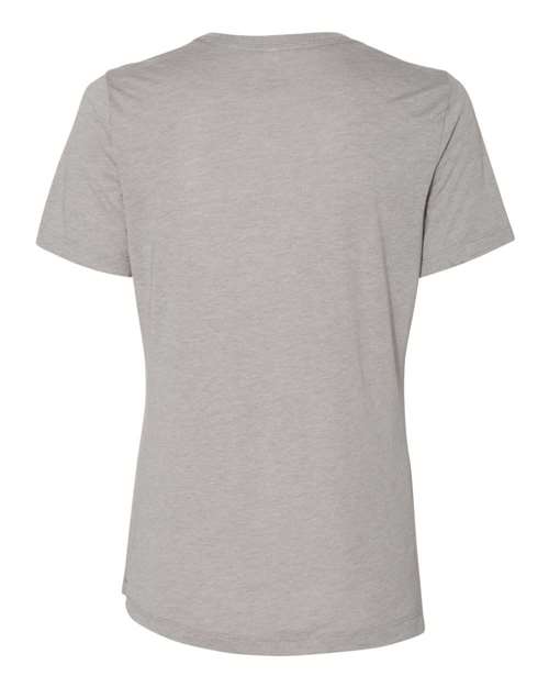 BELLA + CANVAS Women's Relaxed Heather CVC V-Neck Tee 6405CVC Custom Embroidered Business Logo