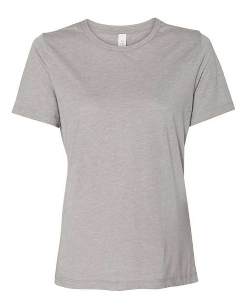 BELLA + CANVAS Women's Relaxed Heather CVC V-Neck Tee 6405CVC Custom Embroidered Business Logo