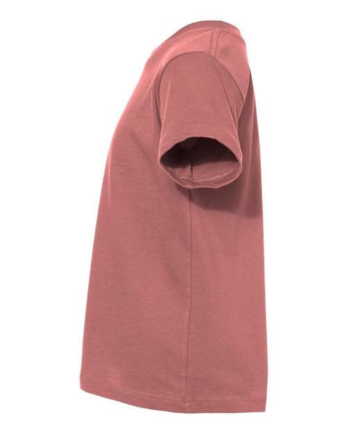 BELLA + CANVAS Toddler Jersey Tee 3001T Heather Mauve Custom Embroidered Business Logo