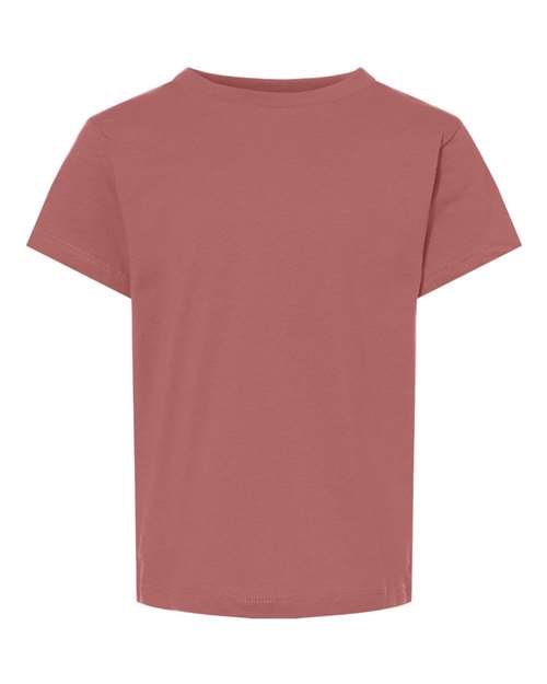 BELLA + CANVAS Toddler Jersey Tee 3001T Heather Mauve Custom Embroidered Business Logo