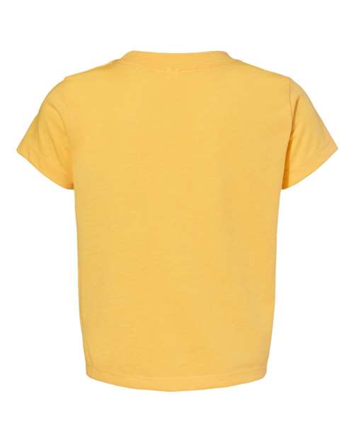 BELLA + CANVAS Toddler Jersey Tee 3001T Heather Yellow Gold Custom Embroidered Business Logo