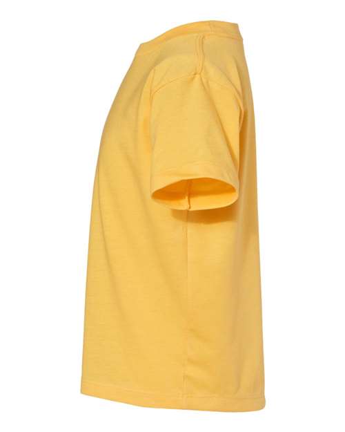 BELLA + CANVAS Toddler Jersey Tee 3001T Heather Yellow Gold Custom Embroidered Business Logo