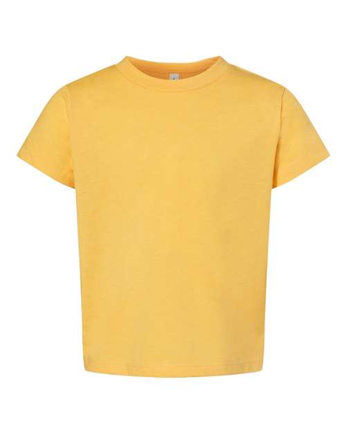 BELLA + CANVAS Toddler Jersey Tee 3001T Heather Yellow Gold Custom Embroidered Business Logo