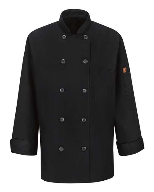 Chef Designs Women's Mimix™ Chef Coat with OilBlok 041X Custom Embroidered Business Logo