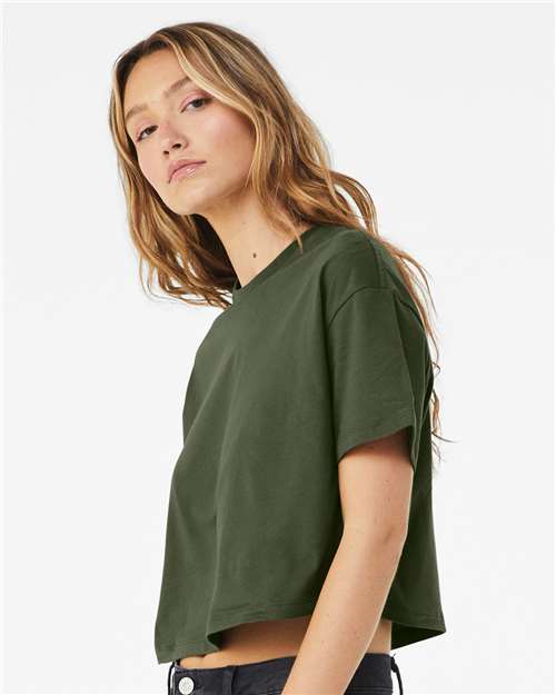 BELLA + CANVAS Women's Jersey Crop Tee 6482 Custom Embroidered Business Logo