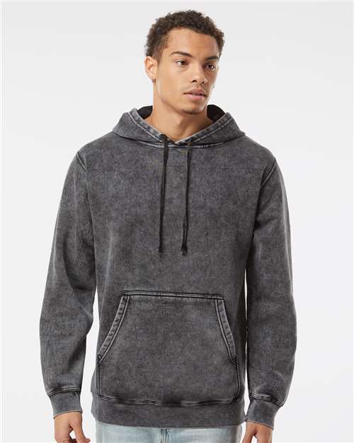Custom Embroidered Independent Trading Co. Midweight Mineral Wash Hooded Sweatshirt PRM4500MW