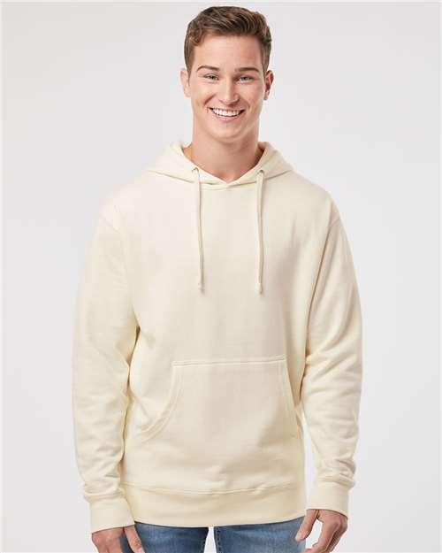 Custom Embroidered Independent Trading Co. Midweight Hooded Sweatshirt SS4500 Bone