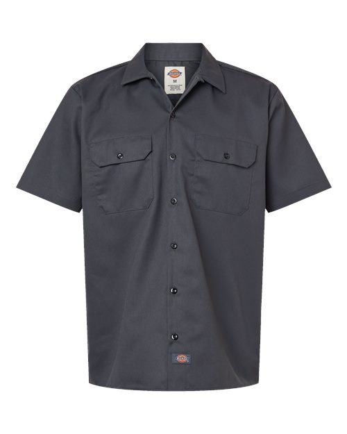 Dickies Short Sleeve Work Shirt - Tall Sizes 2574T Custom Embroidered Business Logo
