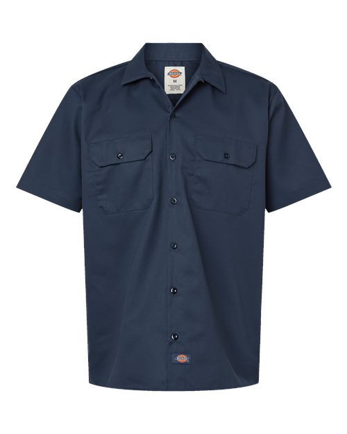 Dickies Short Sleeve Work Shirt - Tall Sizes 2574T Custom Embroidered Business Logo