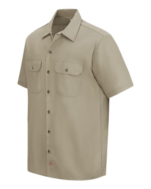 Dickies Short Sleeve Work Shirt - Tall Sizes 2574T Custom Embroidered Business Logo