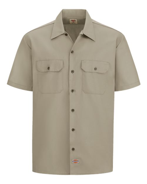 Dickies Short Sleeve Work Shirt - Tall Sizes 2574T Custom Embroidered Business Logo