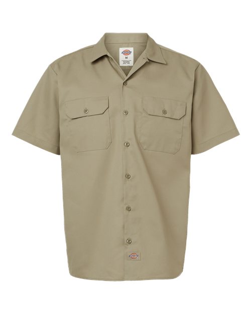 Dickies Short Sleeve Work Shirt - Tall Sizes 2574T Custom Embroidered Business Logo