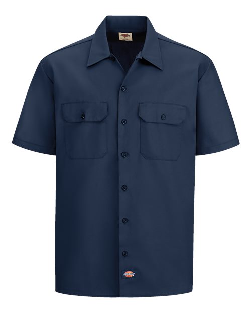 Dickies Short Sleeve Work Shirt - Tall Sizes 2574T Custom Embroidered Business Logo